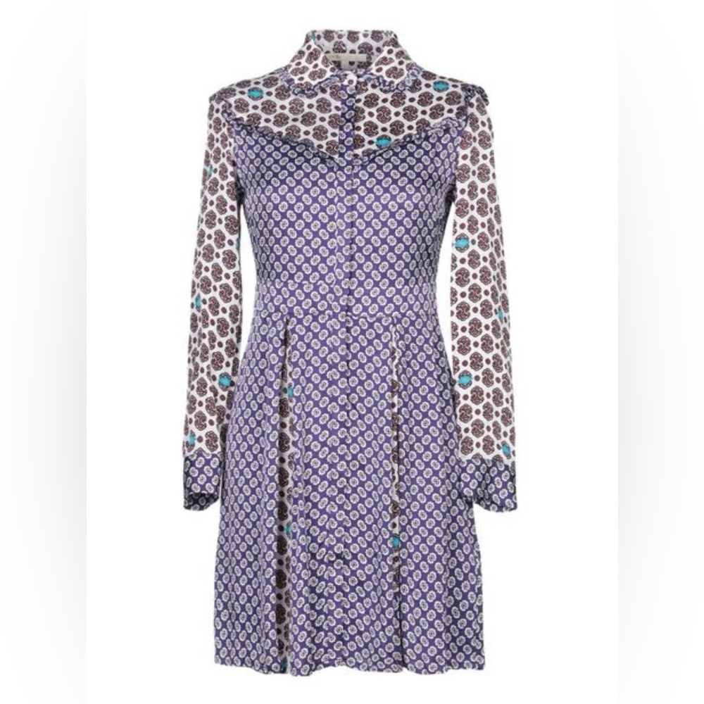 Maje Printed Satin Dress